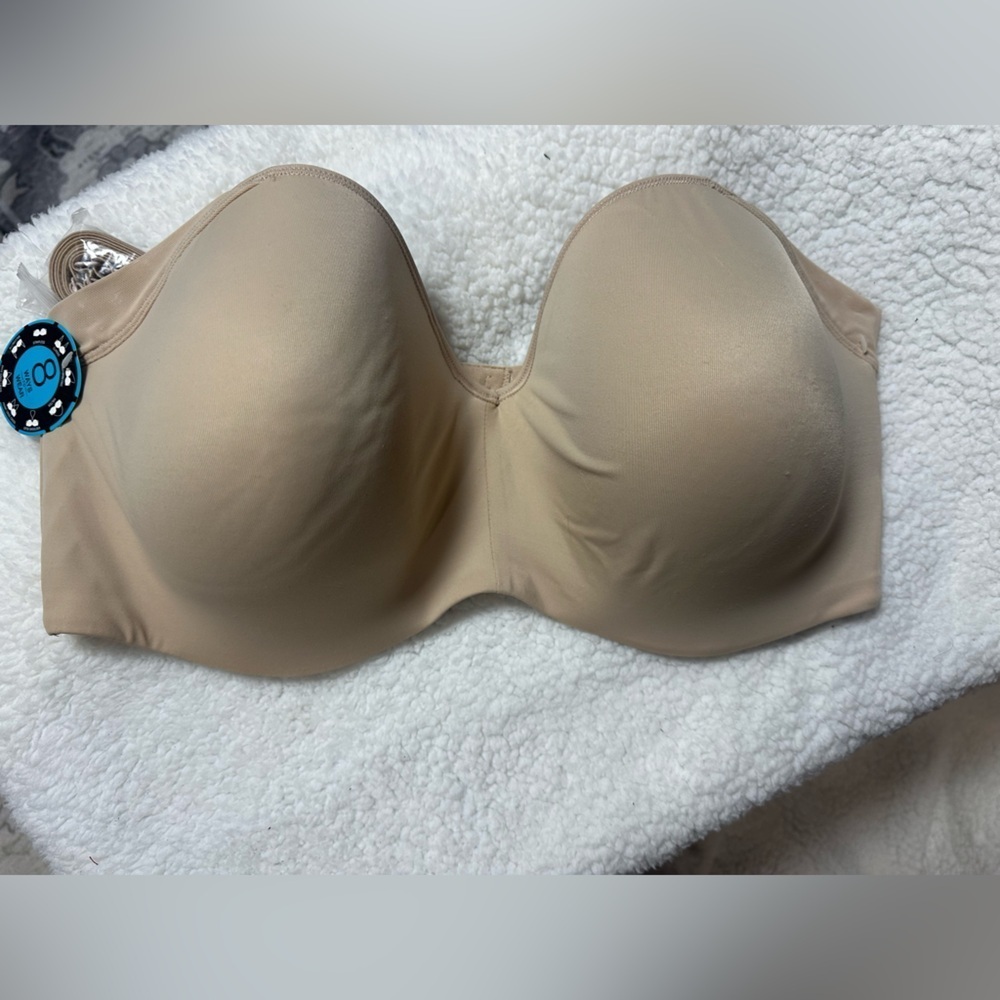Bali Nude Strapless Bra with attachable Convertible Straps size 42DD or 42E NEW